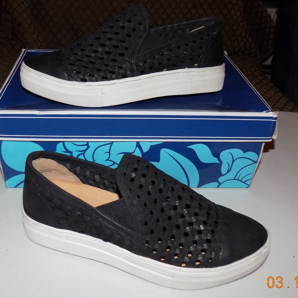 Seychelles Latest Black Perforated Leather Us8